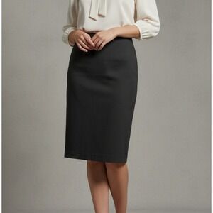 Moschino Jeans Women's Size 8 Black Side-Zip Midi Pencil Skirt Casual Wear